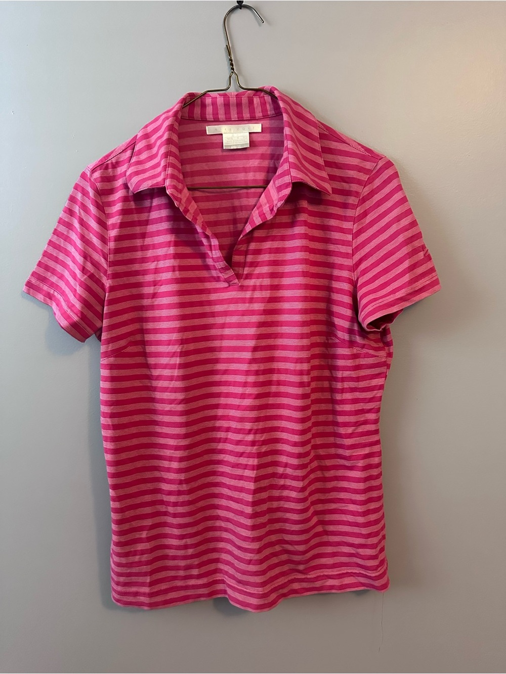 Women’s Striped Polo Top - Pink - Nike Golf